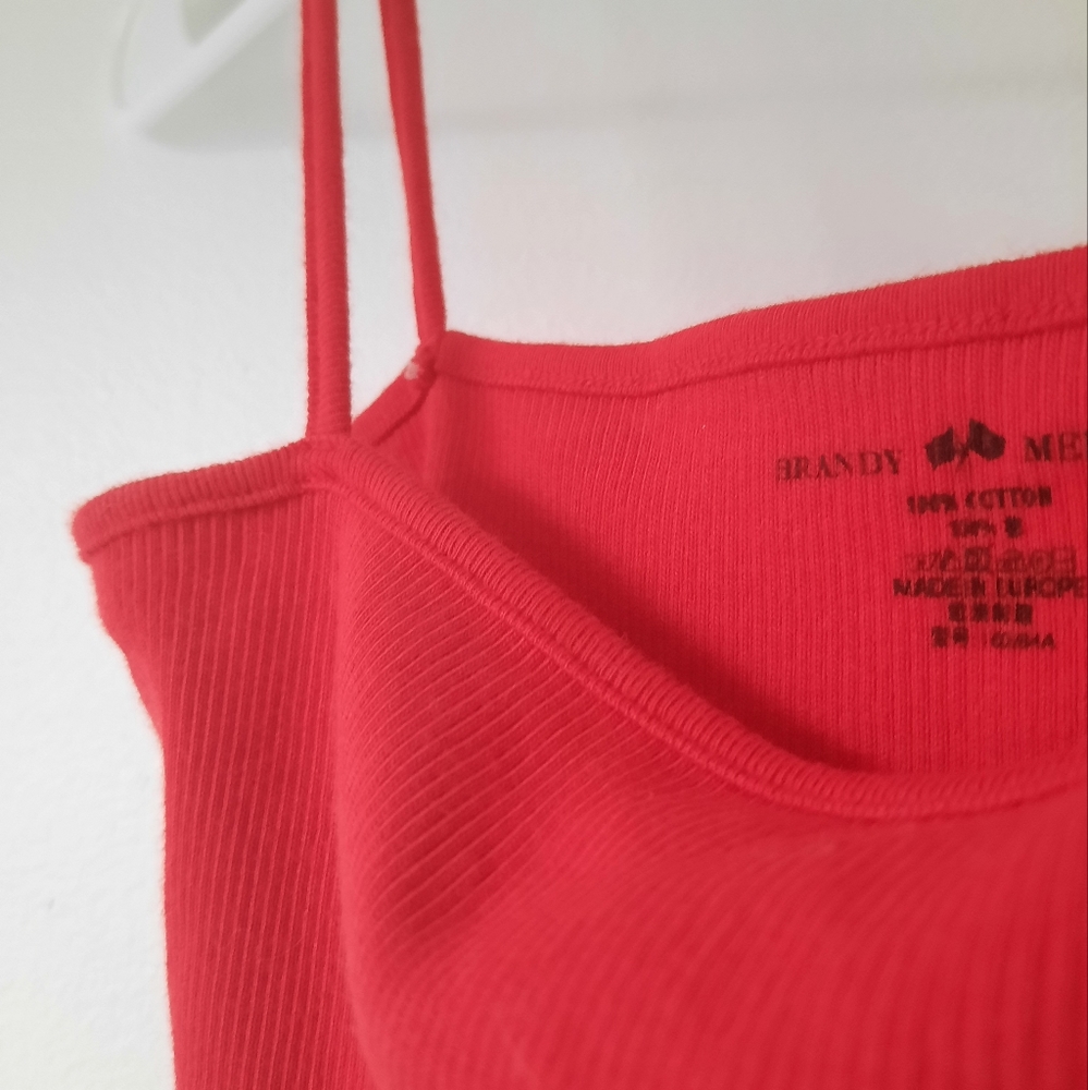 Brandy Melville Square Neck Red Tank Top